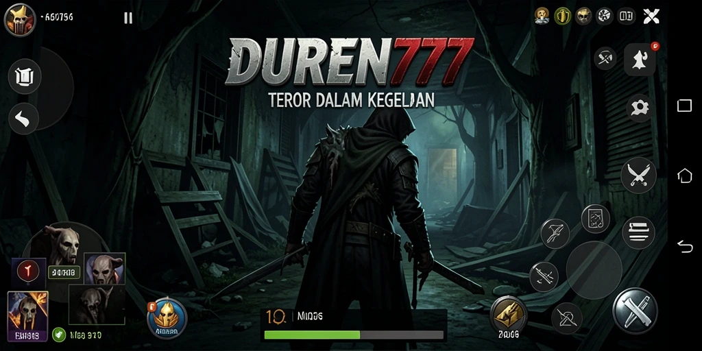 Gameplay DUREN777 menampilkan suasana mencekam dan menakutkan.