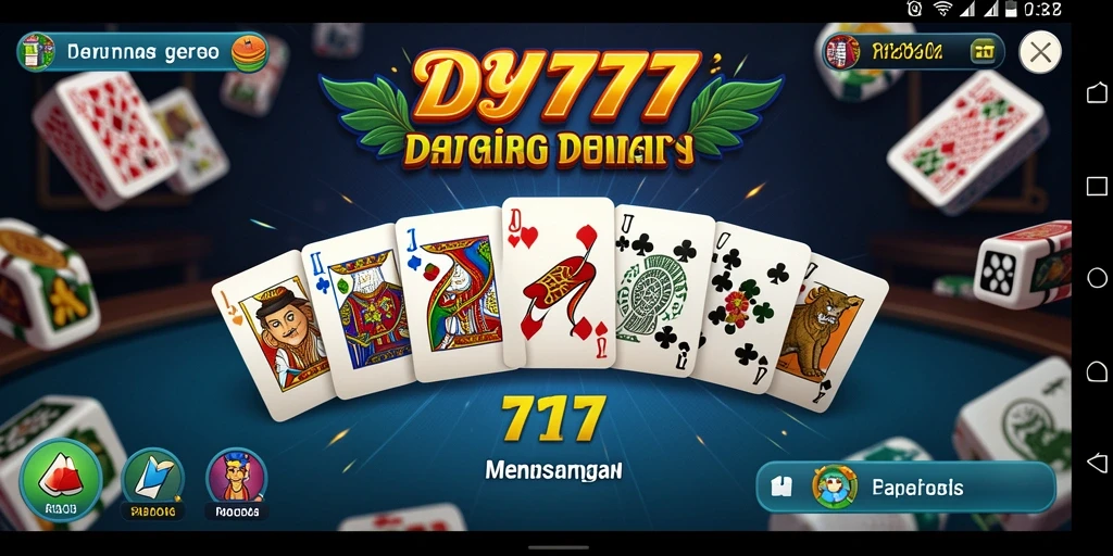 Screenshot gameplay DY777 yang menunjukkan aksi seru bermain Domino.