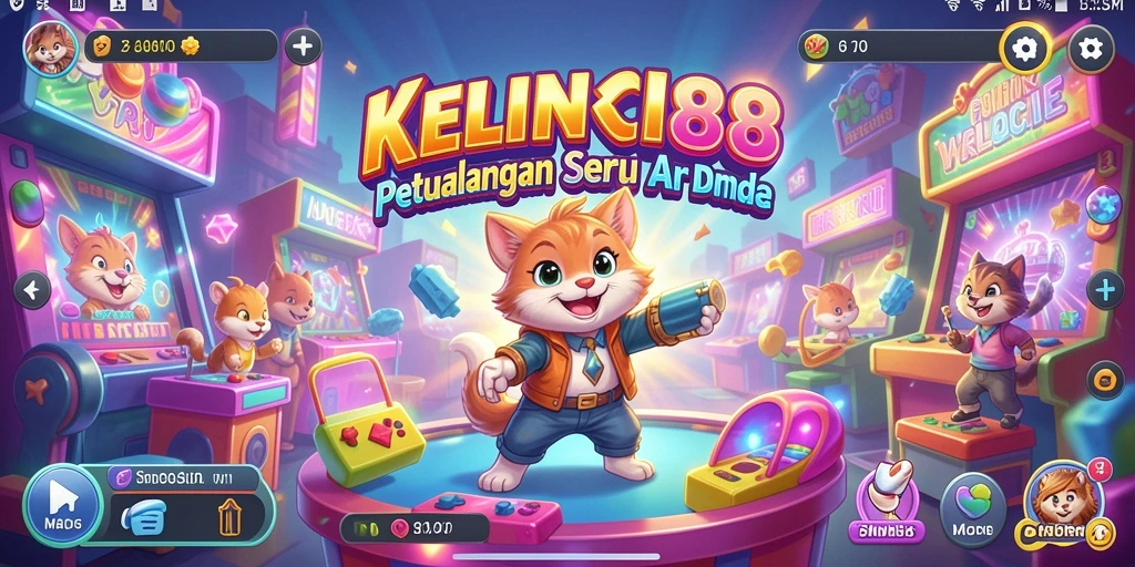 Tangkapan layar permainan KELINCI88 menunjukkan aksi seru di level arcade.