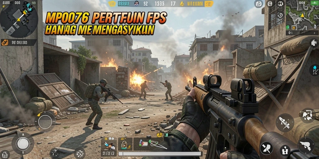 Gameplay seru MPO76 dengan aksi tembak-menembak yang cepat.