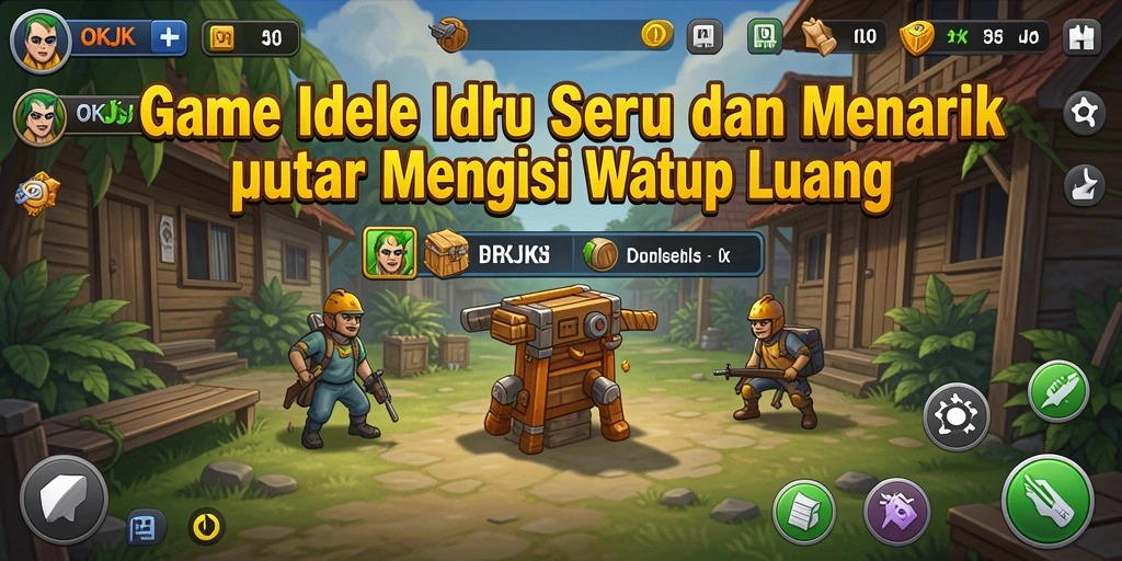 Tampilan gameplay seru dari OKJK yang menyediakan kemajuan otomatis.